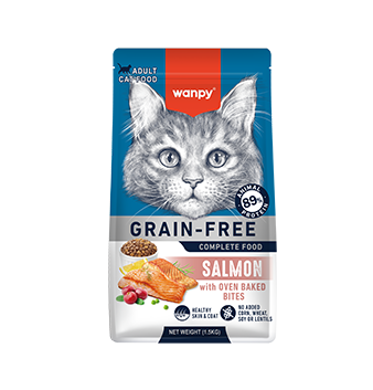 WANPY Grain Free Complete Food For Adult Cat  Salmon Recipe