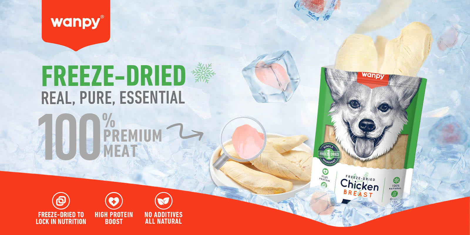 Freeze-Dried Chicken Liver Dog Treats | Wanpy