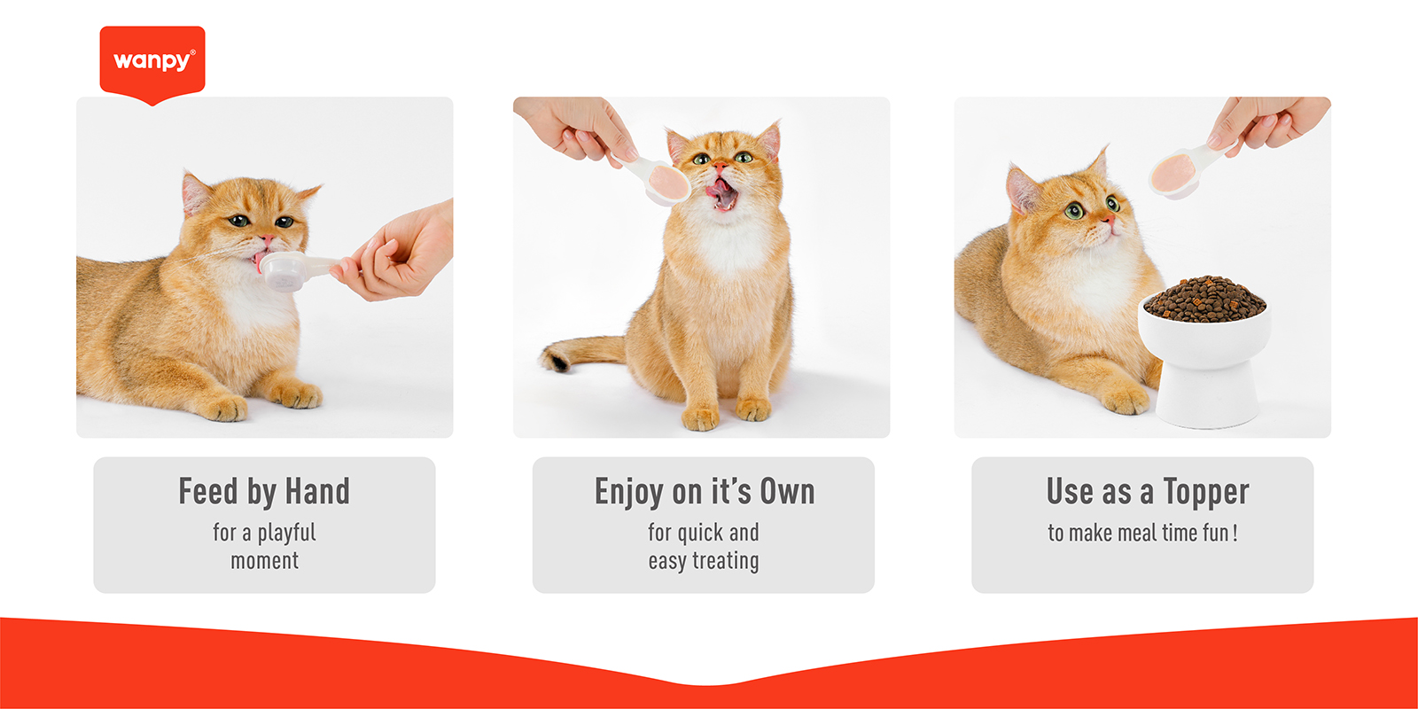 Chicken Lickable Cream Spoon for Cats | Wanpy