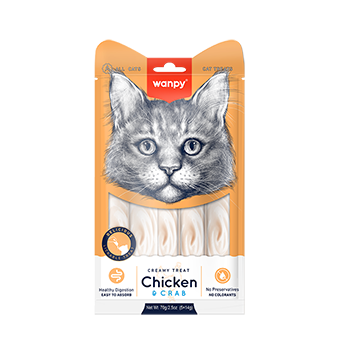 WANPY Creamy Treat - Chicken & Crab For Cat