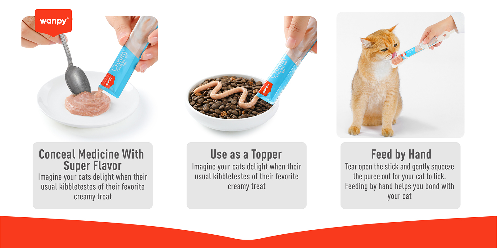 Tuna & Salmon Creamy Lickable Cat Treats | Wanpy