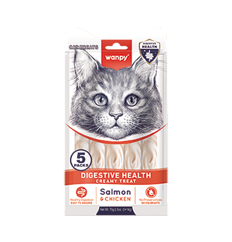 WANPY Digestive Health Creamy Treat Salmon & Chicken For Cat