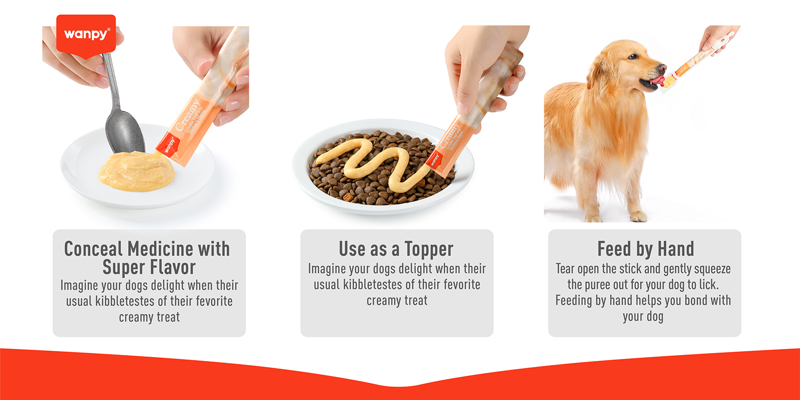 Salmon & Chicken Creamy Lickable Dog Treats | Wanpy