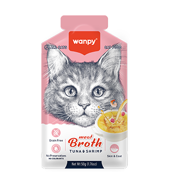 WANPY Meat Broth Tuna & Shrimp For Cat
