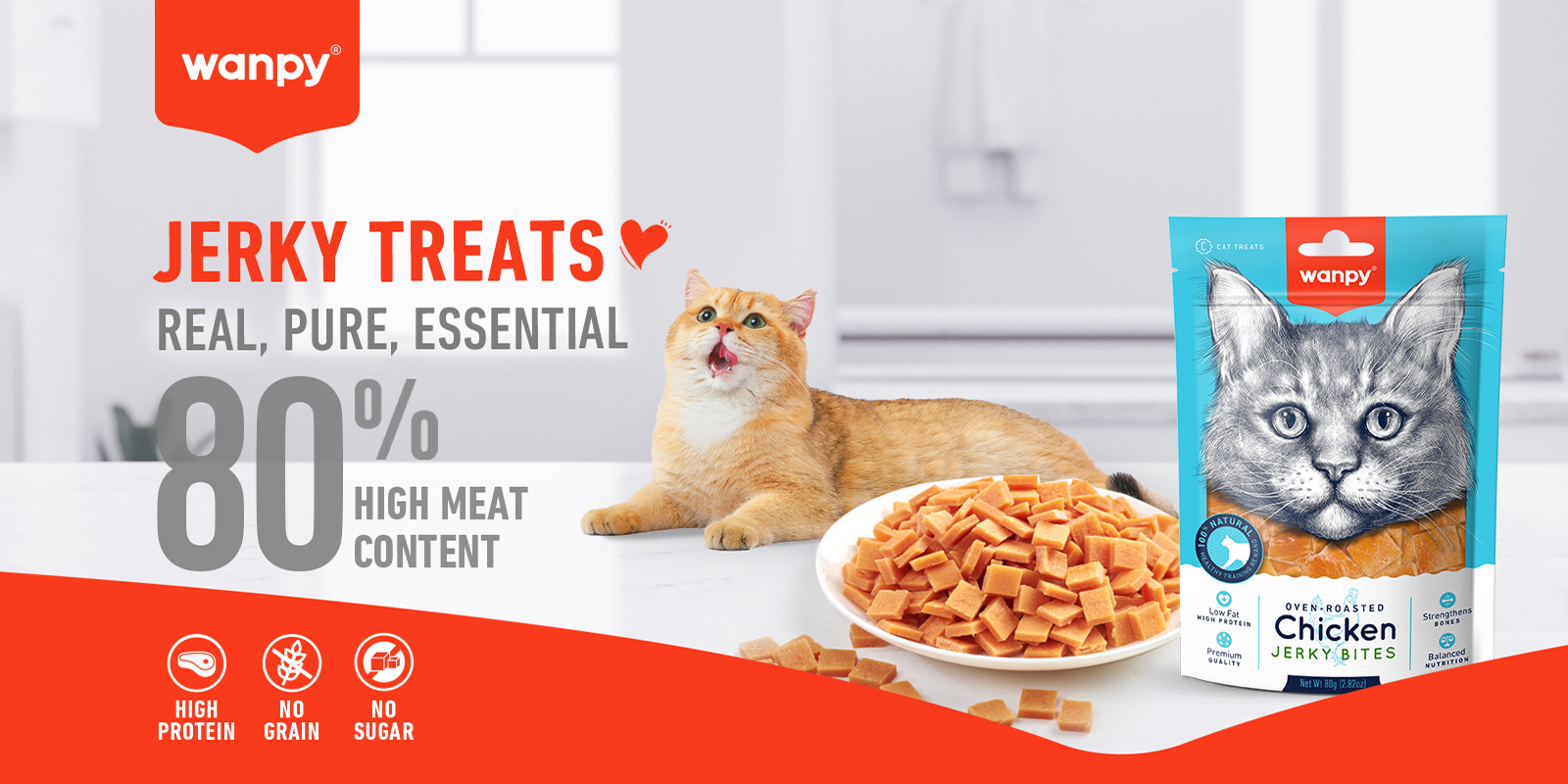 Chicken Jerky & Codfish Sushi for Cats | Wanpy