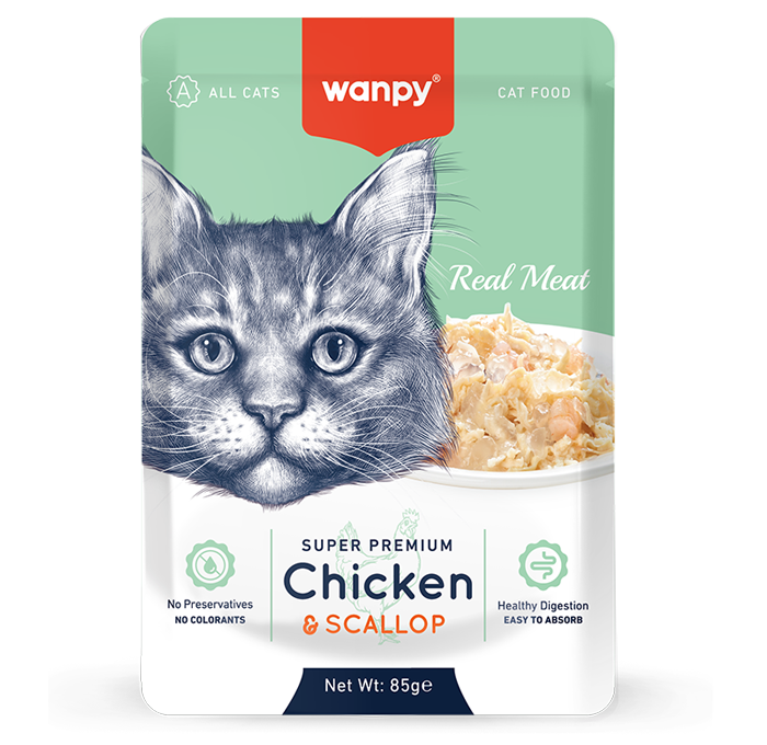 WANPY Super Premium Chicken & Scallop For Cat
