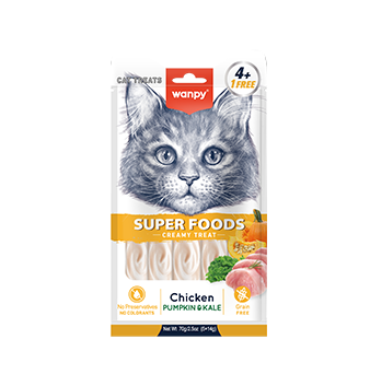 WANPY Superfoods Creamy Treat For Cat Chicken With Pumpkin & Kale
