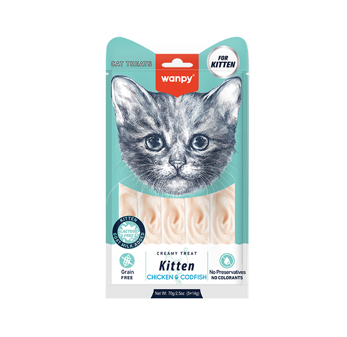 WANPY Superfoods Creamy Treat For Kitten Chicken & Codfish