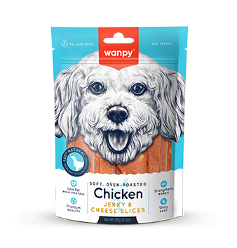 Soft Chicken Jerky & Cheese Slices