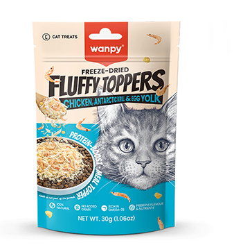 Freeze Dried Fluffy Toppers Chicken, Antarctic Krills & Egg Yolk