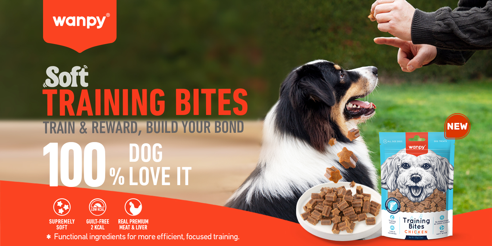 Training Bites Chicken Recipe for Dogs | Wanpy