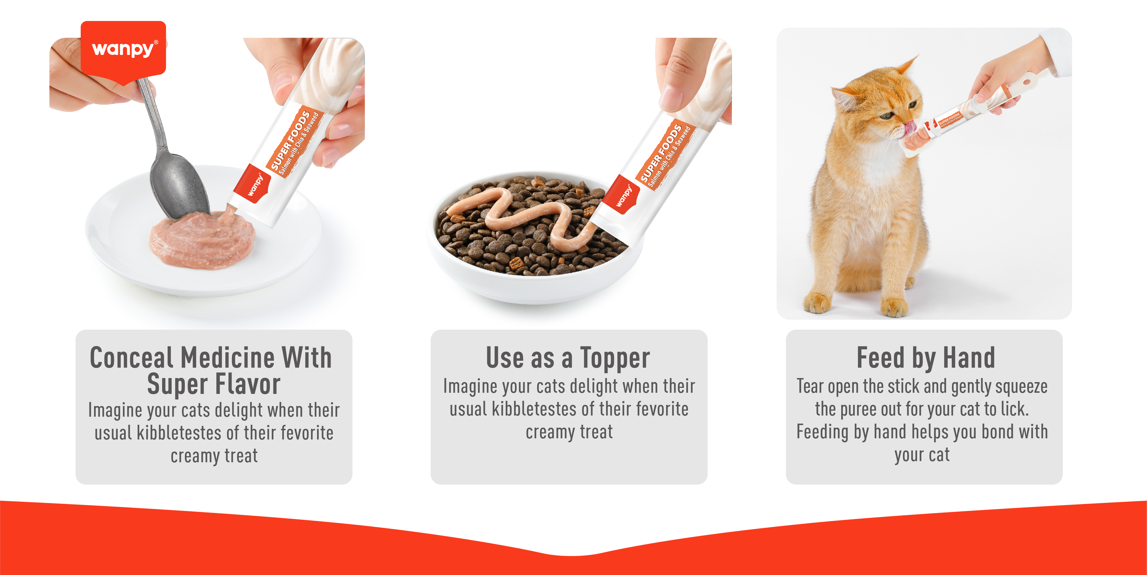 Superfoods Creamy Treat Chicken with Pumpkin & Kale for Cats | Wanpy