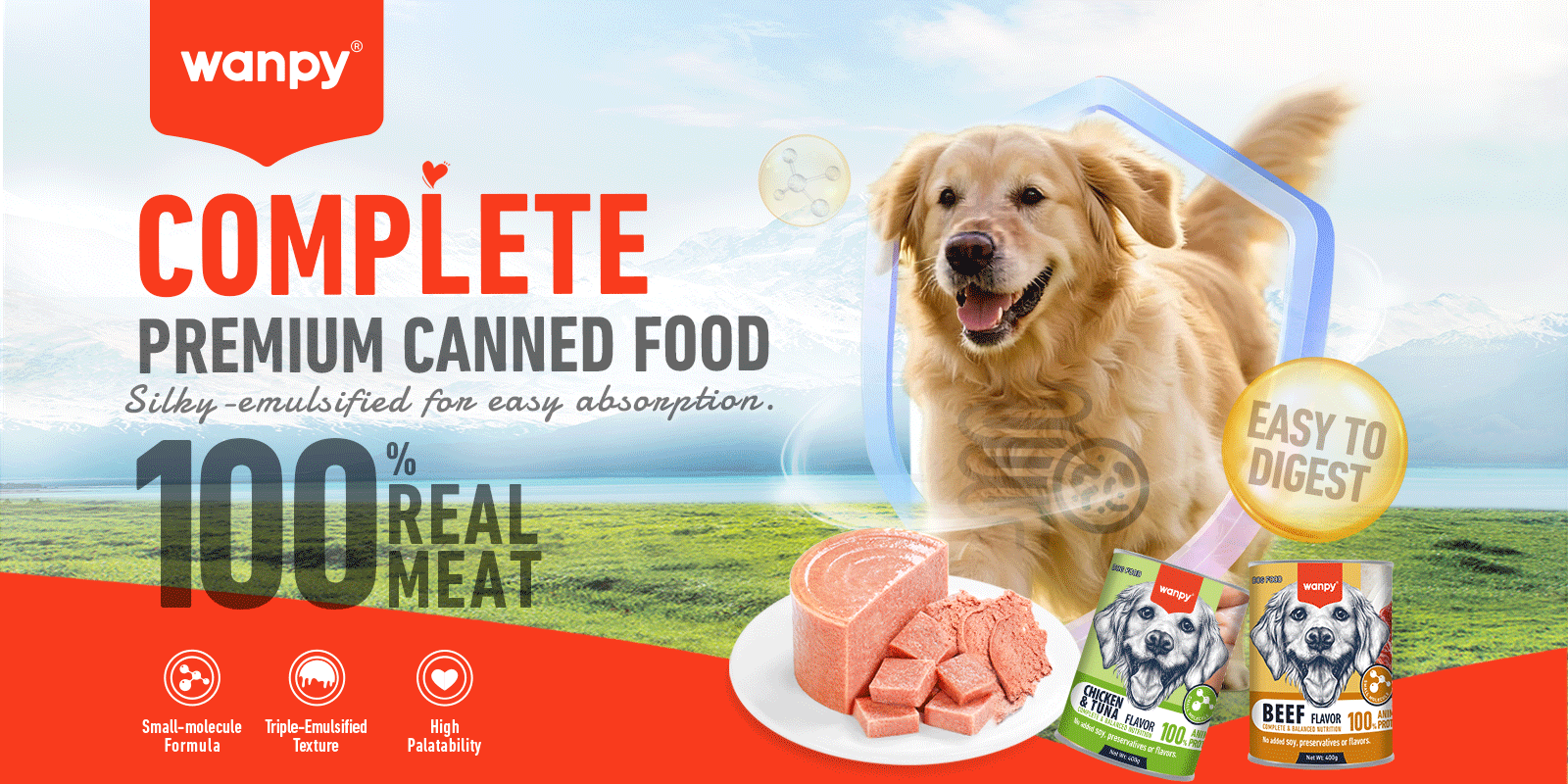 Complete Paste Canned Food Lamb for Dogs | Wanpy
