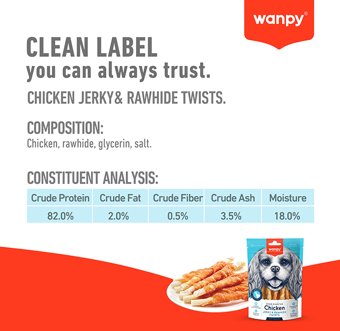 CHICKEN JERKY & RAWHIDE TWIST
