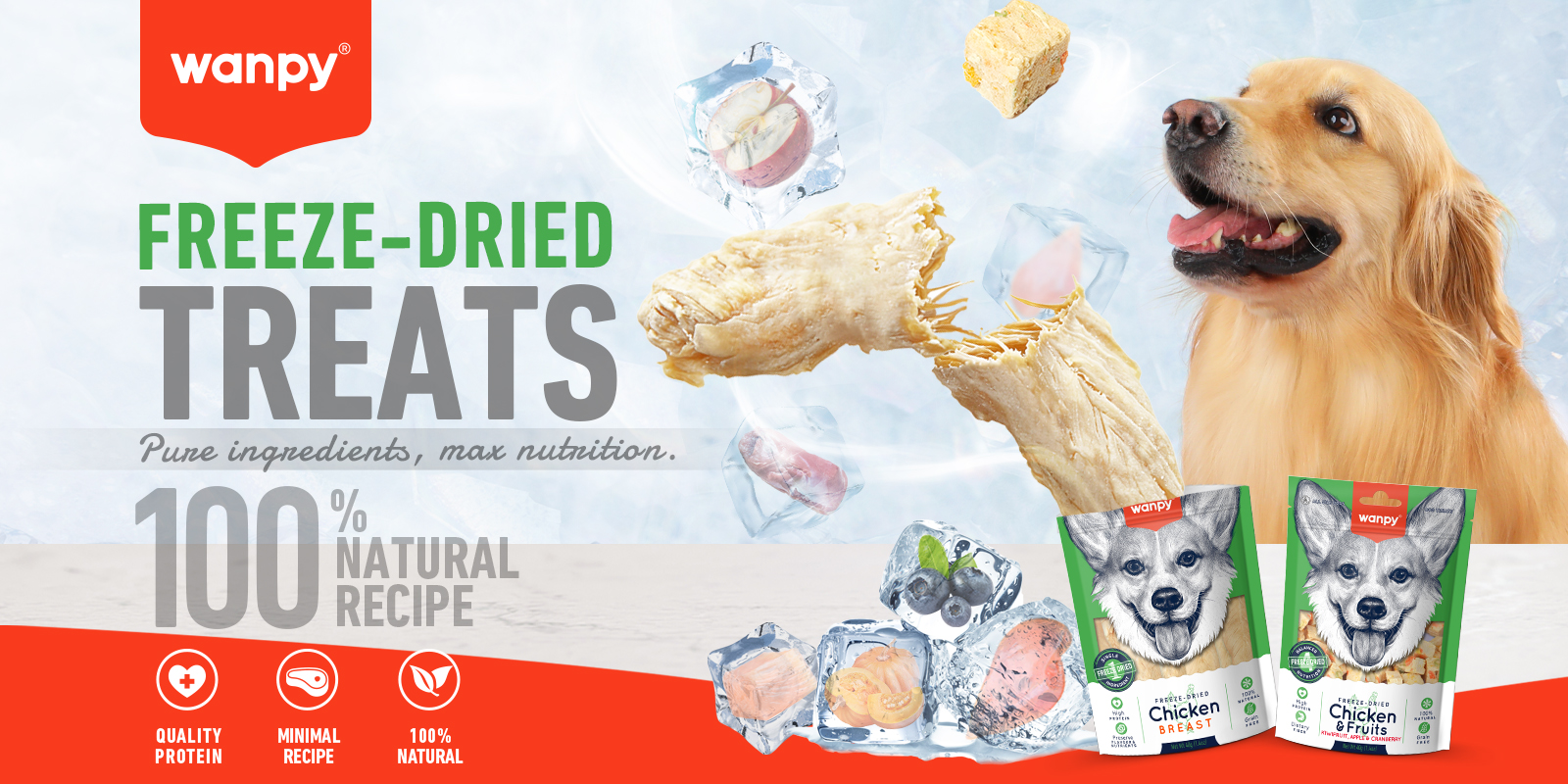 Freeze-Dried Chicken Liver Dog Treats | Wanpy